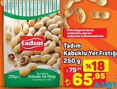 TADIM KABUKLU YER FISTIĞI 250 G fiyat ve kampanya bilgisi